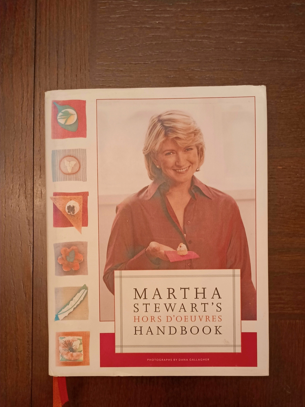 Martha Stewart Red Hardcover Cookbook - Hors d'Oeuvres Handbook